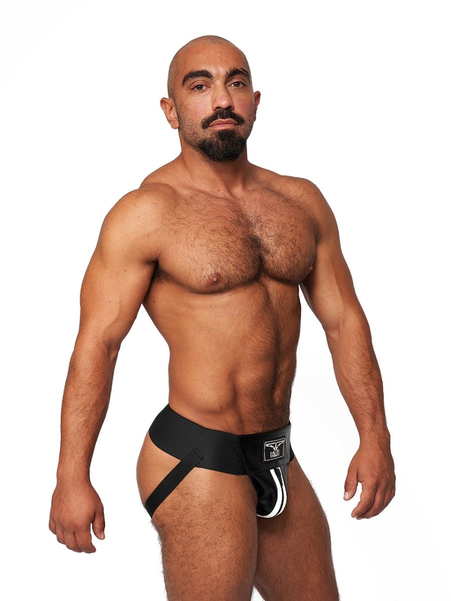 Mister B - Leather Premium Jockstrap - Black White