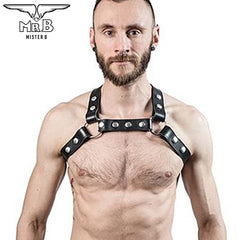 Mister B - Leather X-Back Harness Black