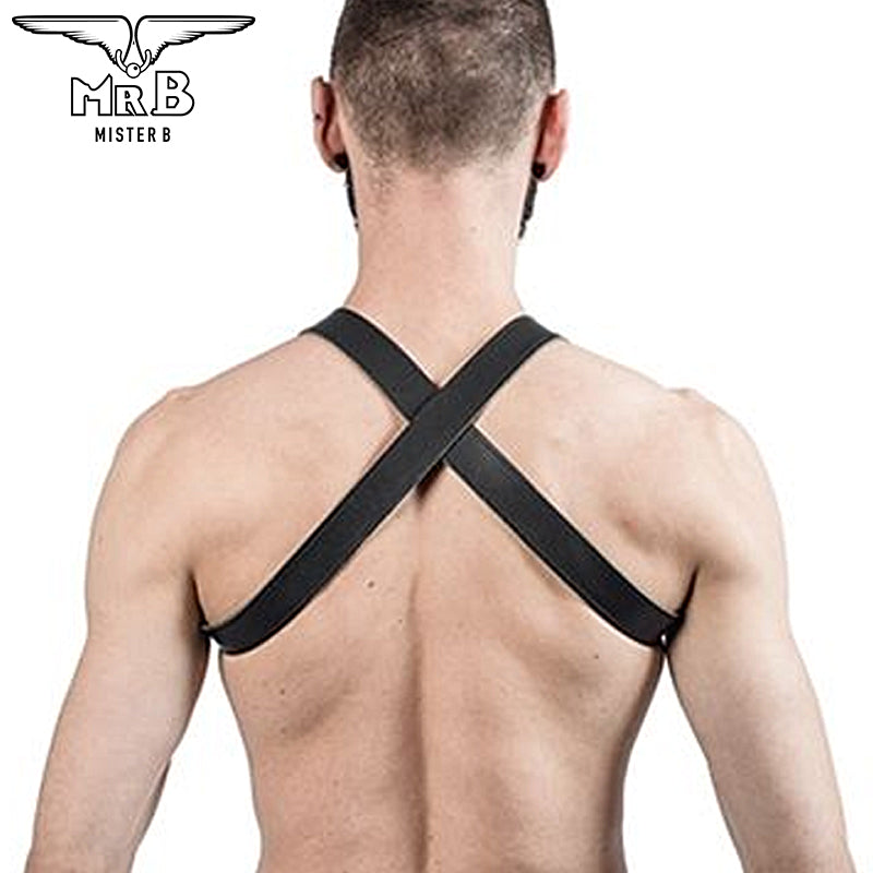 Mister B - Leather X-Back Harness Black