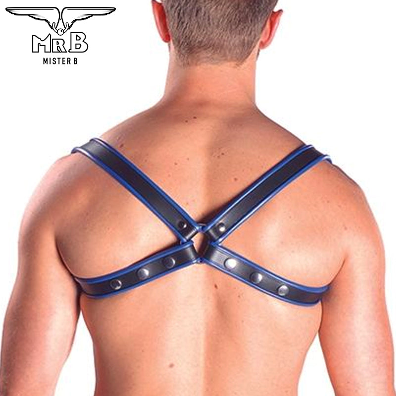 Mister B Leather Sling Harness Premium Blue