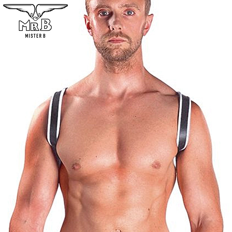 Mister B Leather Sling Harness Premium White