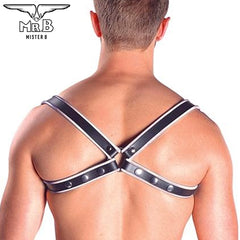 Mister B Leather Sling Harness Premium White