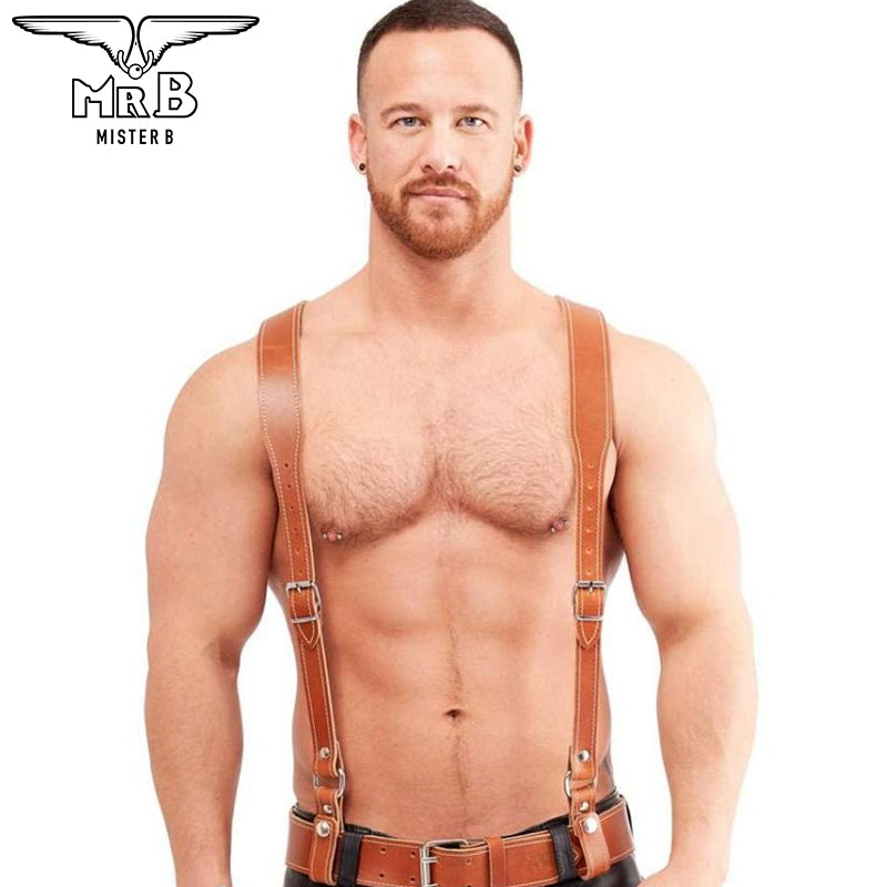 Mister B Leather Braces - Brown