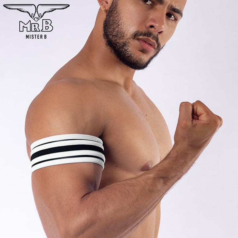 Mister B - Neoprene Biceps Band Black-White