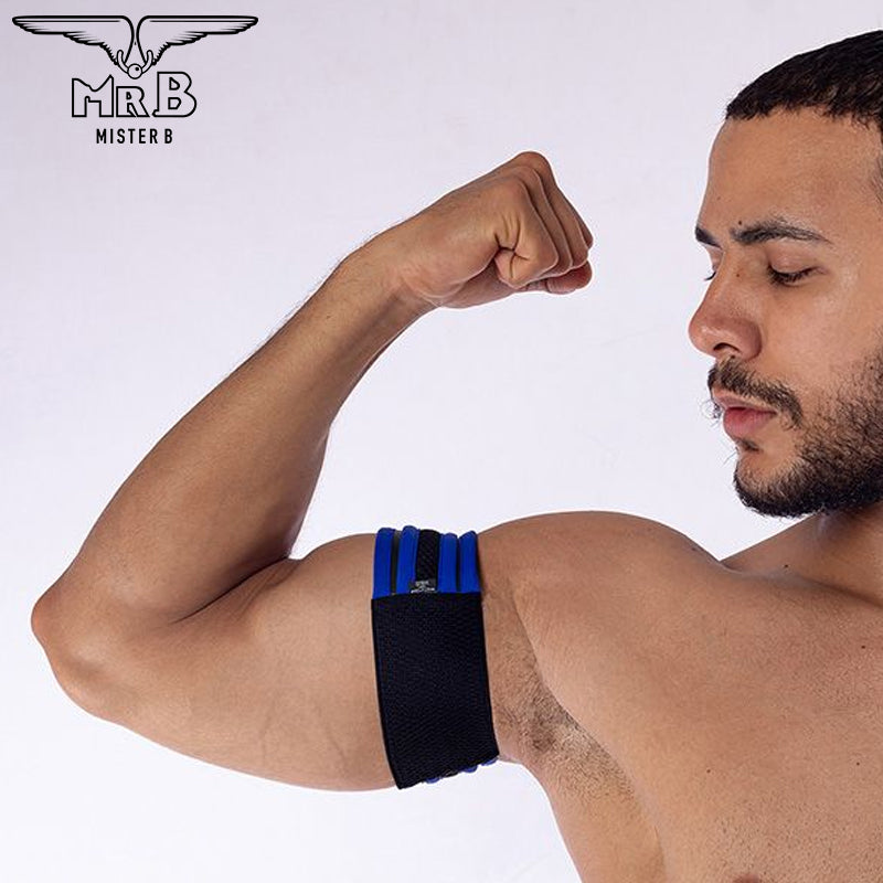 Mister B - Neoprene Biceps Band Black Blue