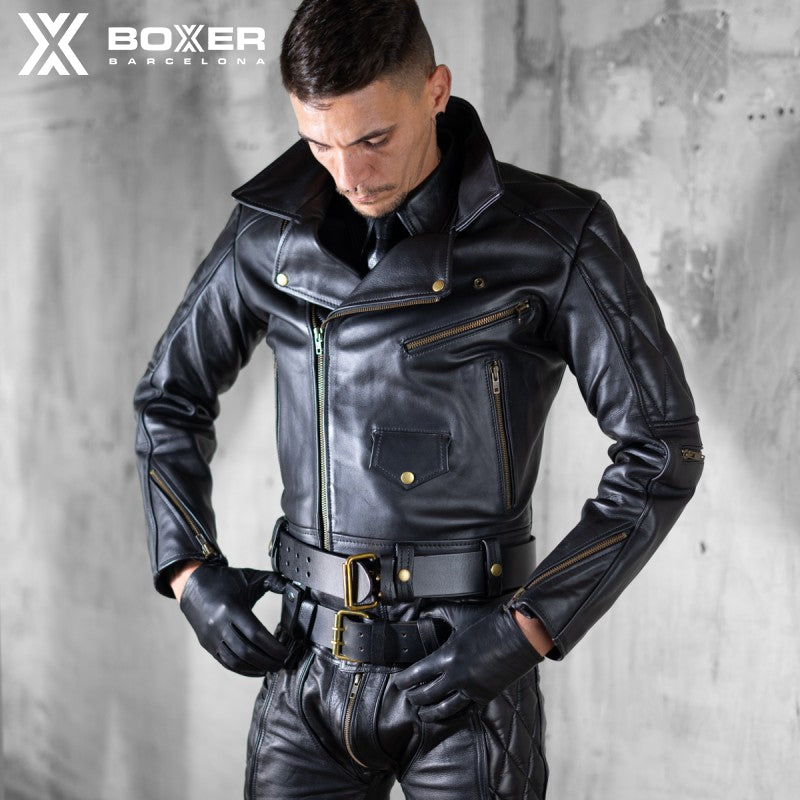 BOXER - Vintage Leather Biker Jacket - Berlin10