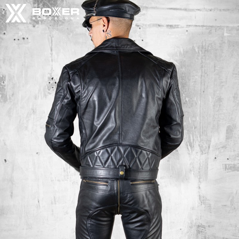 BOXER - Vintage Leather Biker Jacket - Berlin10