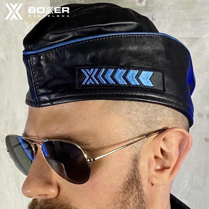 BOXER - Leather Soldier Cap - Blue