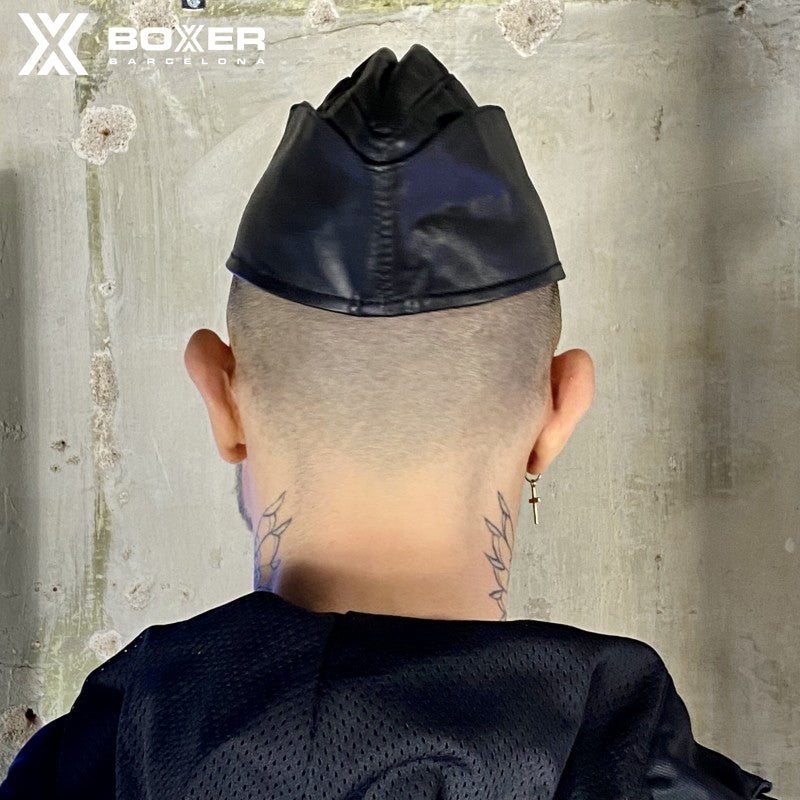 BOXER - Leather Soldier Cap - Blue