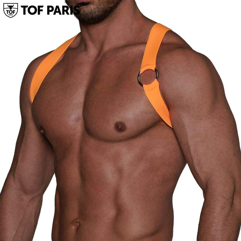 TOF Paris - Party Boy Elastic Harness - Neon Orange