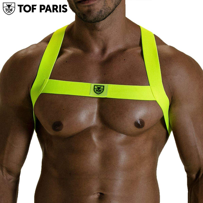 TOF Paris - Fetish Elastic Harness - Neon Yellow