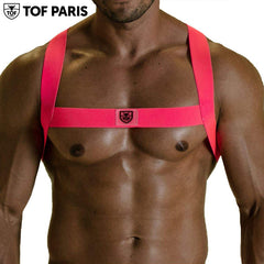 TOF Paris - Fetish Elastic Harness - Neon Pink