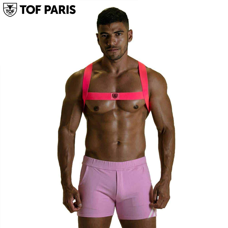 TOF Paris - Fetish Elastic Harness - Neon Pink