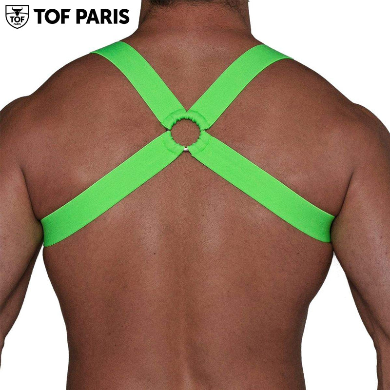 TOF Paris - Fetish Elastic Harness - Neon Green