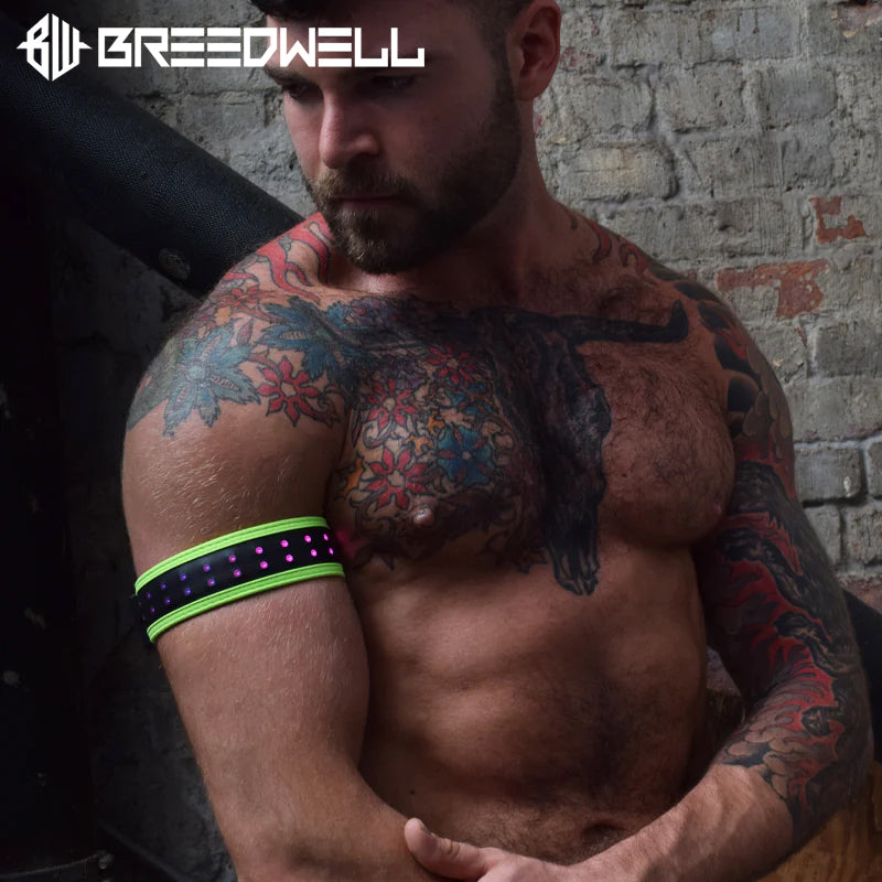 BREEDWELL -STARLIGHT Bicepsband LEDs 20 Animations - Neon Green