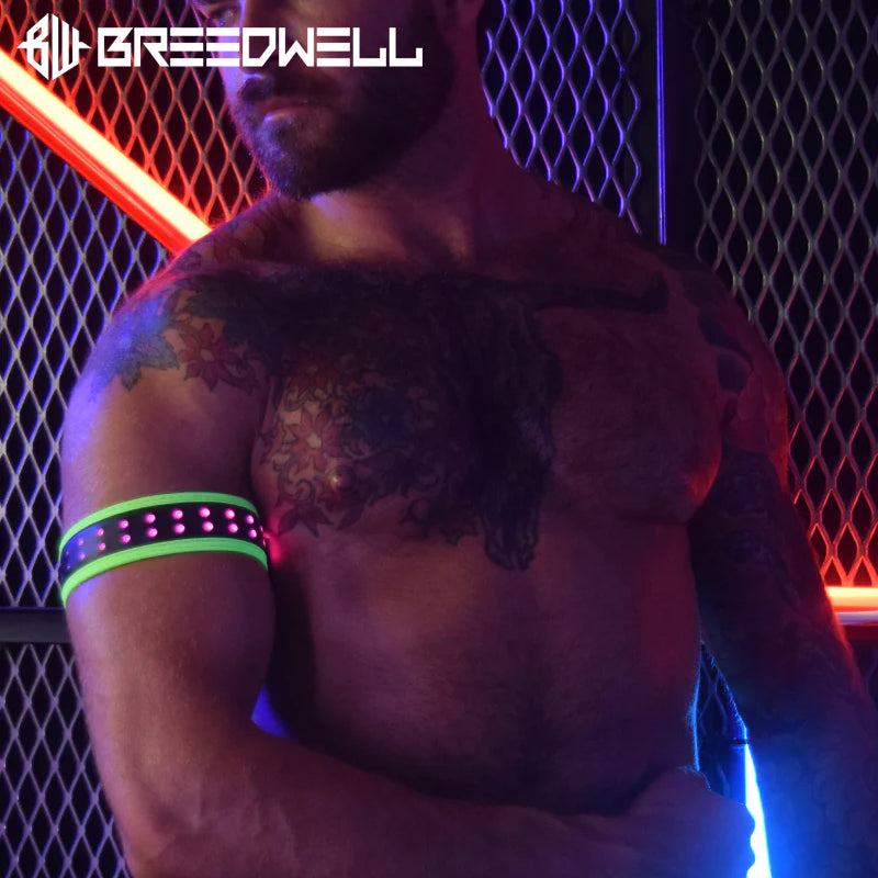 BREEDWELL -STARLIGHT Bicepsband LEDs 20 Animations - Neon Green