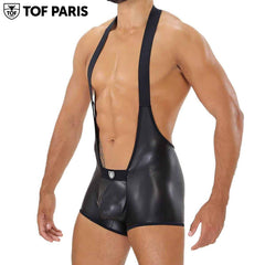 TOF Paris - Fetish Singlet - Black/Black