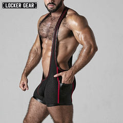 LOCKER GEAR - LOOK AT IT Mesh Singlet - Red