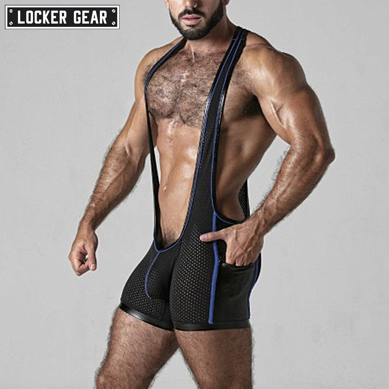 LOCKER GEAR - LOOK AT IT Mesh Singlet - Blue