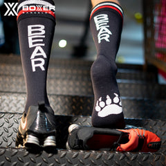 BOXER - Football Socks BEAR - Black/White/Red