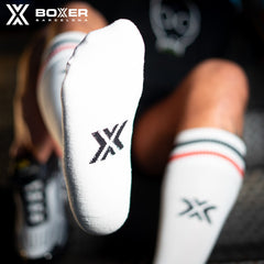 BOXER - Football Socks BOTTOM - White/Red/Black