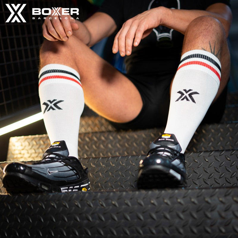 BOXER - Football Socks BOTTOM - White/Red/Black