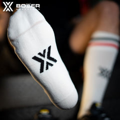 BOXER - Football Socks TOP - White/Red/Black