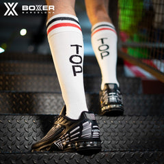 BOXER - Football Socks TOP - White/Red/Black