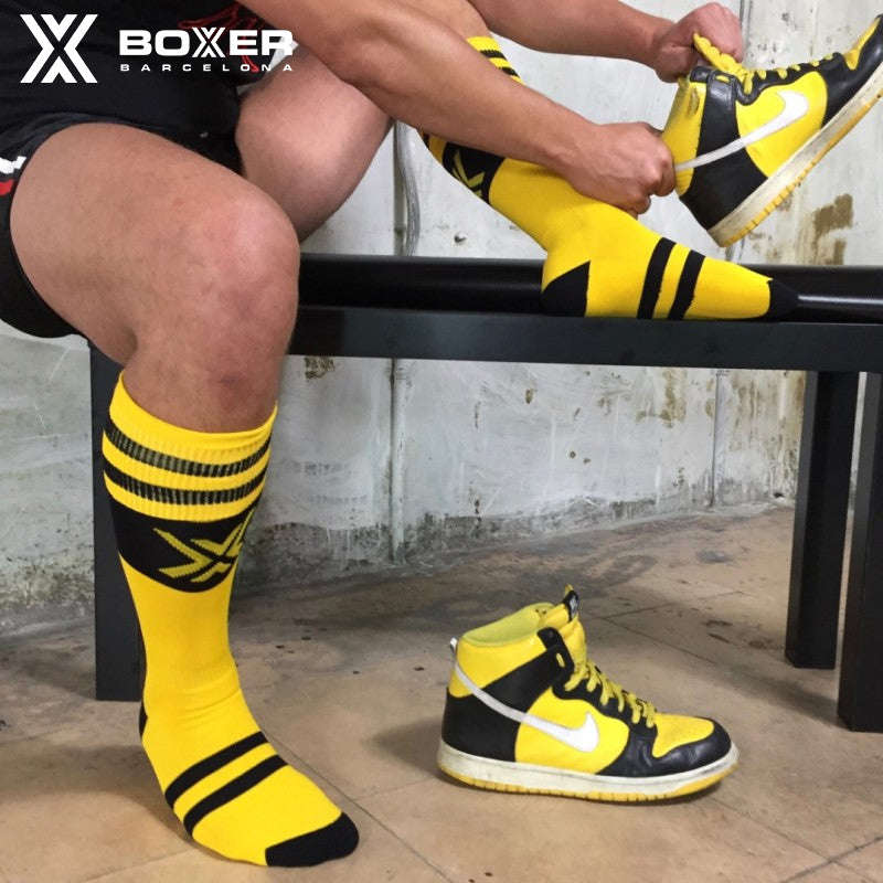 BOXER - Deluxe Boxer Football Socks - Yellow/Black