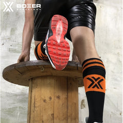 BOXER - Deluxe Boxer Football Socks - Black/Orange