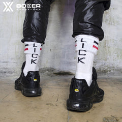 BOXER - Skater Socks LICK - White/Red/Black