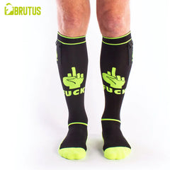 BRUTUS - FXXX Party Socks w. Pockets Black / Neon Yellow