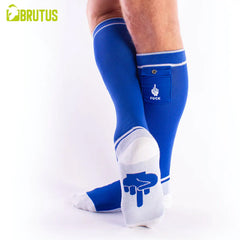 BRUTUS - FXXX Party Socks w. Pockets Blue / White