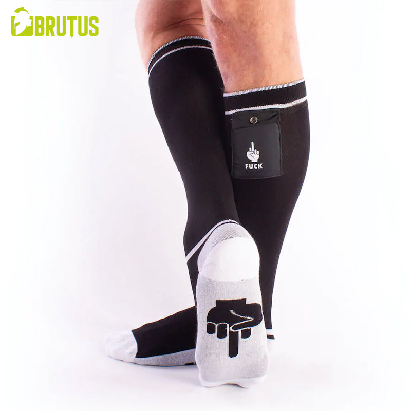 BRUTUS - FXXX Party Socks w. Pockets Black / White