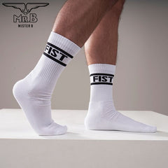 Mister B - Crew Socks Fist 2-Pack White