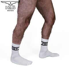 Mister B - Crew Socks Fist 2-Pack White