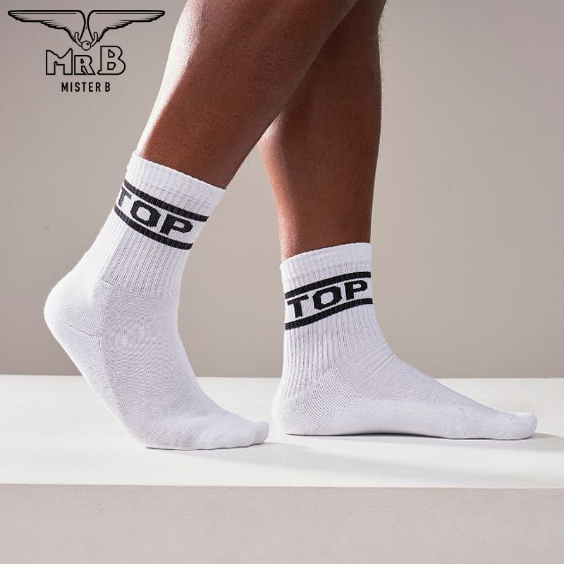 Mister B - Crew Socks Top 2-Pack White