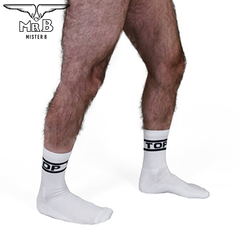 Mister B - Crew Socks Top 2-Pack White