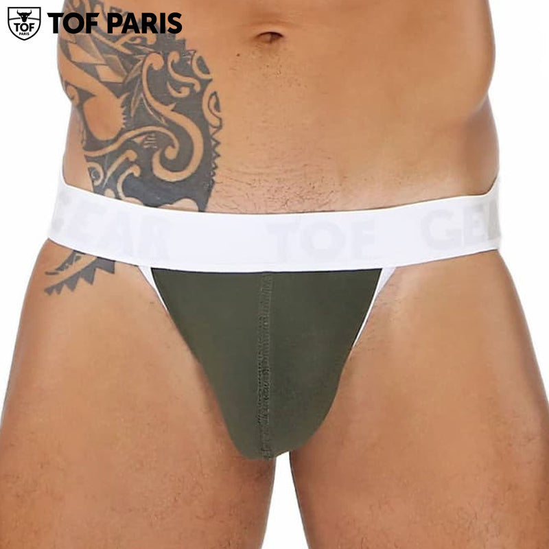 TOF Paris - Alpha Jockstrap - Khaki/White