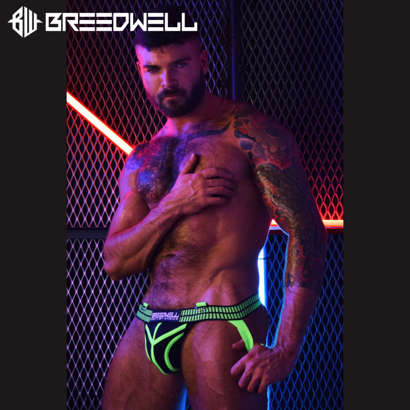 BREEDWELL - HYBRED Neoprene Jock - Neon Green