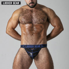 LOCKER GEAR - WATCH IT HARD Mesh Jockstrap - Blue