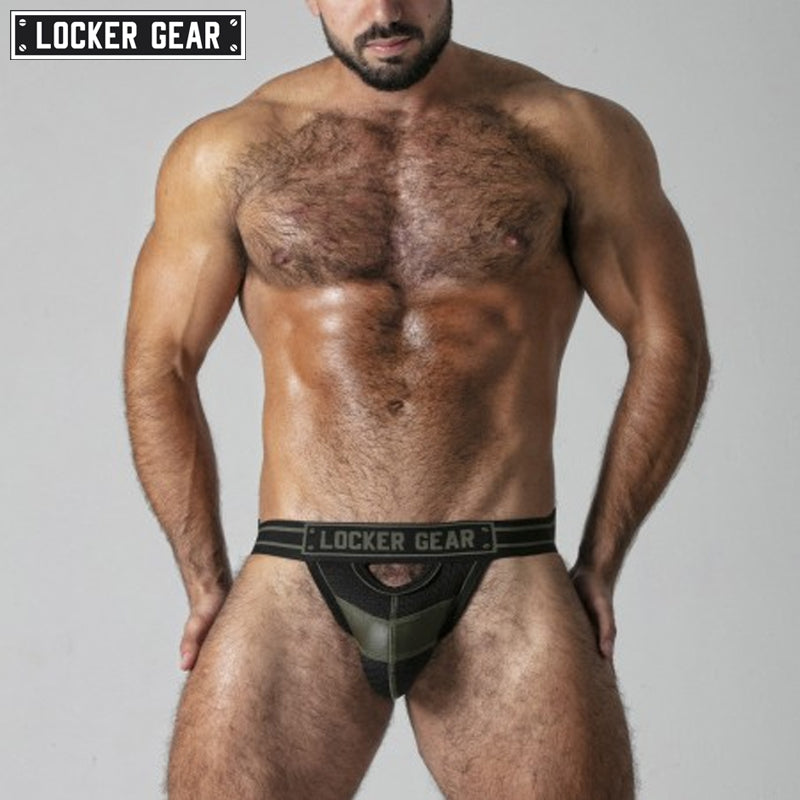 LOCKER GEAR - WATCH IT HARD Mesh Jockstrap - Khaki