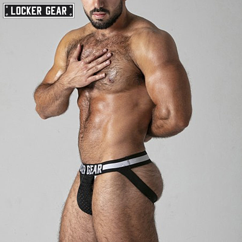 LOCKER GEAR - PUSH IT Mesh Jockstrap - White