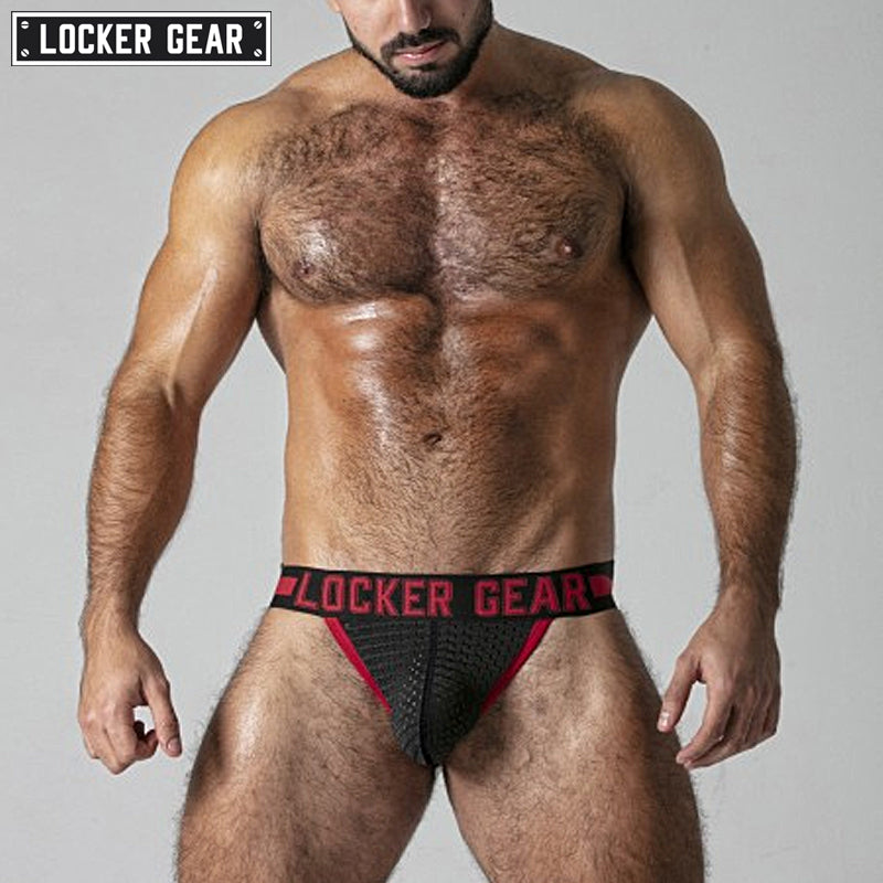 LOCKER GEAR - PUSH IT Mesh Jockstrap - Red