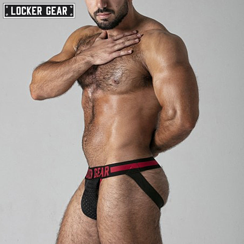 LOCKER GEAR - PUSH IT Mesh Jockstrap - Red