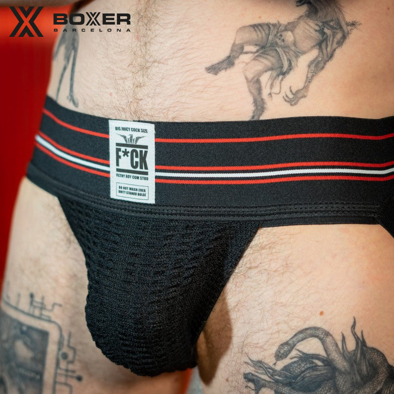 BOXER - DIRTY BIKER JOCK Woven Jockstrap - Black