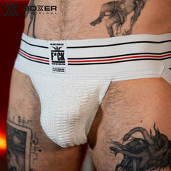 BOXER - DIRTY BIKER JOCK Woven Jockstrap - White