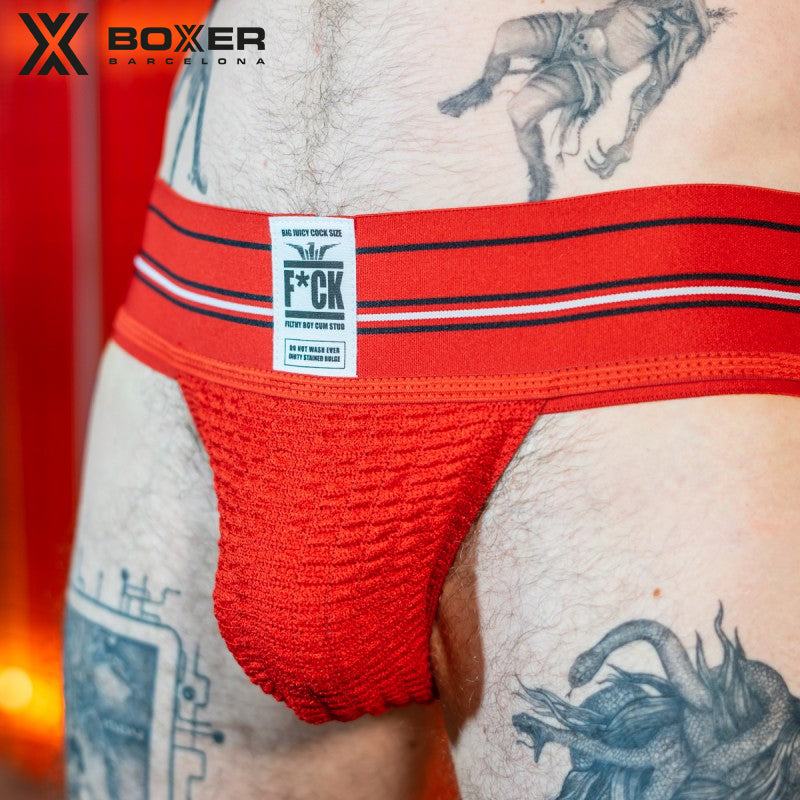 BOXER - DIRTY BIKER JOCK Woven Jockstrap - Red