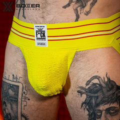 BOXER - DIRTY BIKER JOCK Woven Jockstrap - Yellow