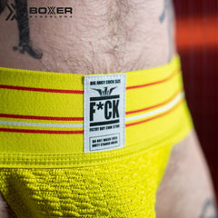 BOXER - DIRTY BIKER JOCK Woven Jockstrap - Yellow